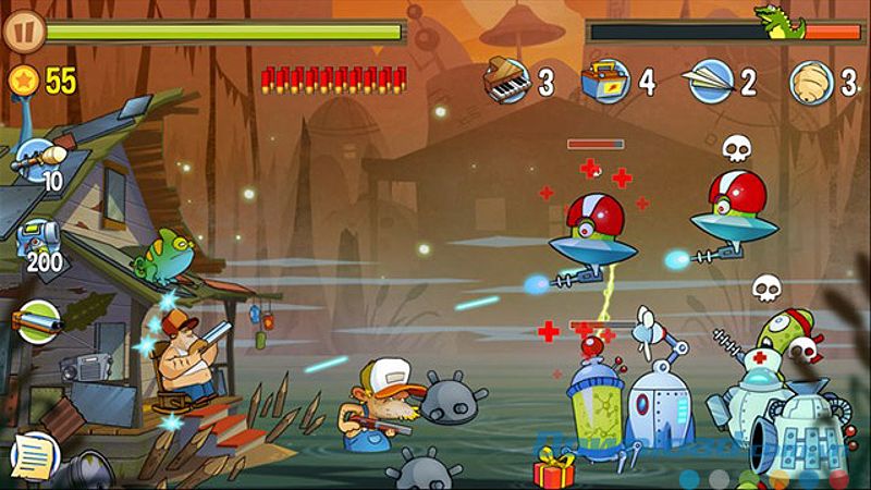 Giao diện game Swamp Attack